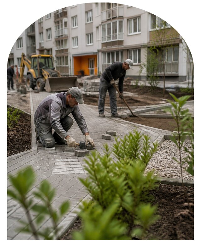 Благоустройство двора многоквартирного дома в Чернушке